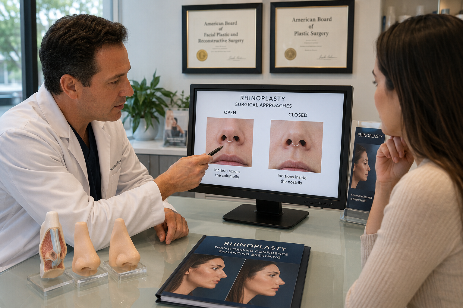 Rhinoplasty nose surgery